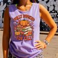 Fully Booked For Fall Books Pumpkin Autumn Thanksgiving Comfort Colors Tank Top Lagoon