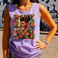 Geometric History Educated Women Reading Book Melanin Comfort Colors Tank Top Lagoon