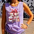 Girly Coquette Gingerbread Books And Hot Cocoa Cozy Season Comfort Colors Tank Top Lagoon