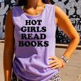 Hot Girls Read Books Lover Bookworm Librarian Book Reading Comfort Colors Tank Top Lagoon