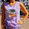 It's a Good Day To Read a Book Floral Stack Tee Comfort Colors Tank Top Lagoon