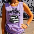 It's Not Hoarding If It's Books Book Lover Readers Comfort Colors Tank Top Lagoon