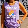 Just A Girl Who Loves Dogs And Books Reading Dog Puppy Lover Comfort Colors Tank Top Lagoon
