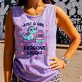 Just A Girl Who Loves Dragons And Books Lover Reading Book Comfort Colors Tank Top Lagoon