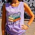 I Just Want To Read Books And Pet Cats Bookish Bookworm Comfort Colors Tank Top Lagoon