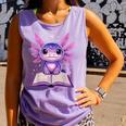 Kawaii Axolotl Cute Axolotls Reading Book Comfort Colors Tank Top Lagoon