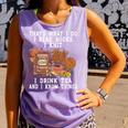 Knitting Reading Books Drinking Tea Knitter Knit Comfort Colors Tank Top Lagoon Knitting Reading Books Drinking Tea Knitter Knit Comfort Colors Tank Top Lagoon