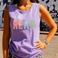 Let's Read Book Nerd Reading Book Lover Librarian Teacher Comfort Colors Tank Top Lagoon