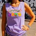 Librarian Let's All Go To The Library Cute Groovy Book Lover Comfort Colors Tank Top Lagoon