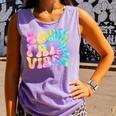 Library Book Fair Vibe Tie Dye School Reading Nostalgic Comfort Colors Tank Top Lagoon
