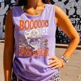 Library Halloween Book Lover Ghost With Books Comfort Colors Tank Top Lagoon