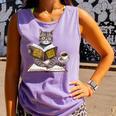 Life Is Better With Cats Coffee Books Cat Reading Book Comfort Colors Tank Top Lagoon
