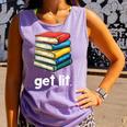 Get Lit With Books Comfort Colors Tank Top Lagoon Get Lit With Books Comfort Colors Tank Top Lagoon