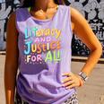 Literacy And Justice For All Protect Banned Books Library Comfort Colors Tank Top Lagoon