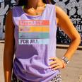 Literacy And Justice For All Stop Book Banning Banned Books Comfort Colors Tank Top Lagoon