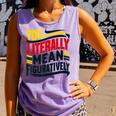 You Literally Mean Figuratively Grammar Teacher Book Writers Comfort Colors Tank Top Lagoon