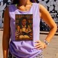 Melanin Girl Locs Book Lover Librarian Teacher Student Comfort Colors Tank Top Lagoon