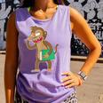 Monkey With a Book Comfort Colors Tank Top Lagoon