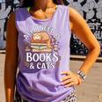 All I Need Is Books And Cats Reading Comfort Colors Tank Top Lagoon