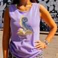 Night Owl Book Club Crescent Moon Late Night Reading Comfort Colors Tank Top Lagoon