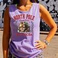 North Pole Book Club Hot Cocoa Bookworm Christmas Xmas Comfort Colors Tank Top Lagoon