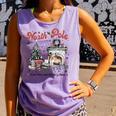 North Pole Book Club Book Lover Bookish Bookworm Christmas Comfort Colors Tank Top Lagoon
