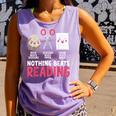 Nothing Beats Reading Rock Paper Scissors Book Lover Library Comfort Colors Tank Top Lagoon