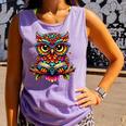 Owl With Glasses And Book Reading Comfort Colors Tank Top Lagoon