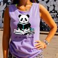 Panda Reading Chapter Books Comfort Colors Tank Top Lagoon