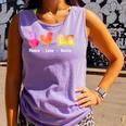 Peace Love Books Reader Librarian Library Book Comfort Colors Tank Top Lagoon