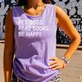 Pet Dogs Read Books Be Happy Comfort Colors Tank Top Lagoon