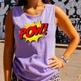 POW -Adults Kids Comic Book Cartoon Pop Art Novelty Sarcastic Comfort Colors Tank Top Lagoon