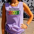 Powered By Books Bookworm Librarian Reading Comfort Colors Tank Top Lagoon