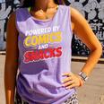 Powered By Comics And Snacks Comic Book Lover Comfort Colors Tank Top Lagoon