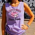 Pretty Girls Read Books Bookworm Book Lover Teacher Comfort Colors Tank Top Lagoon