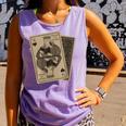 Queen Of Books Playing Card Aesthetic For Book Lovers Premium Tri-Blend Comfort Colors Tank Top Lagoon