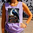 Raven On A Stack Of Books Wisdom Of Odin Comfort Colors Tank Top Lagoon