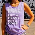 Read Books Lift Heavy Pet Dogs Comfort Colors Tank Top Lagoon
