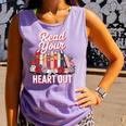 Read Your Heart Out Book Lover Reading Enthusiasts Floral Comfort Colors Tank Top Lagoon