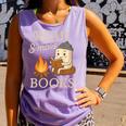 Read S'More Books Campfire Reading Book Lovers Camper Comfort Colors Tank Top Lagoon