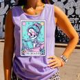 The Reader Retro Reading Skeleton Books Flowers Tarot Card Comfort Colors Tank Top Lagoon The Reader Retro Reading Skeleton Books Flowers Tarot Card Comfort Colors Tank Top Lagoon