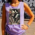 The Reader Tarot Card Skeleton Reading Book Bookworm Bookish Comfort Colors Tank Top Lagoon