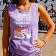 Reading 6-7 Six Seven Meme English Teacher Book Lover Comfort Colors Tank Top Lagoon