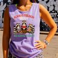 Reading Book Lover Racoon Always Freakin Busy Reading Trash Comfort Colors Tank Top Lagoon