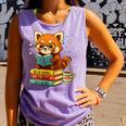 Reading Book Lover Red Panda Read Books Be Kind Stays Weird Comfort Colors Tank Top Lagoon
