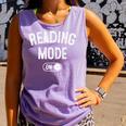 Reading Mode On Book Lover Librarian Teacher Comfort Colors Tank Top Lagoon