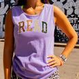 Reading Tee Read Books Teacher Librarian Book Lover Bookworm Comfort Colors Tank Top Lagoon