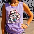Readsalotl Axolotl Reading Books Glasses Bookworm Pun Fun Comfort Colors Tank Top Lagoon
