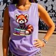Red Panda Books Lover Reading Bookworm Comfort Colors Tank Top Lagoon