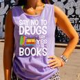 Red Ribbon Week Say No To Drugs Say Yes To Books Drug Free Comfort Colors Tank Top Lagoon